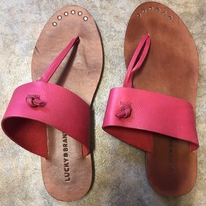 Pink Leather Sandals